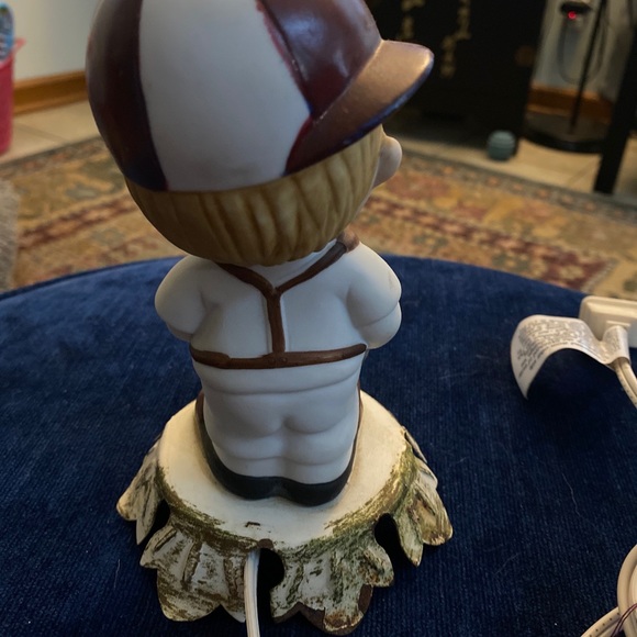 Ceramic hand painted Baseball player night light/lamp.  Crossposted - Picture 4 of 7